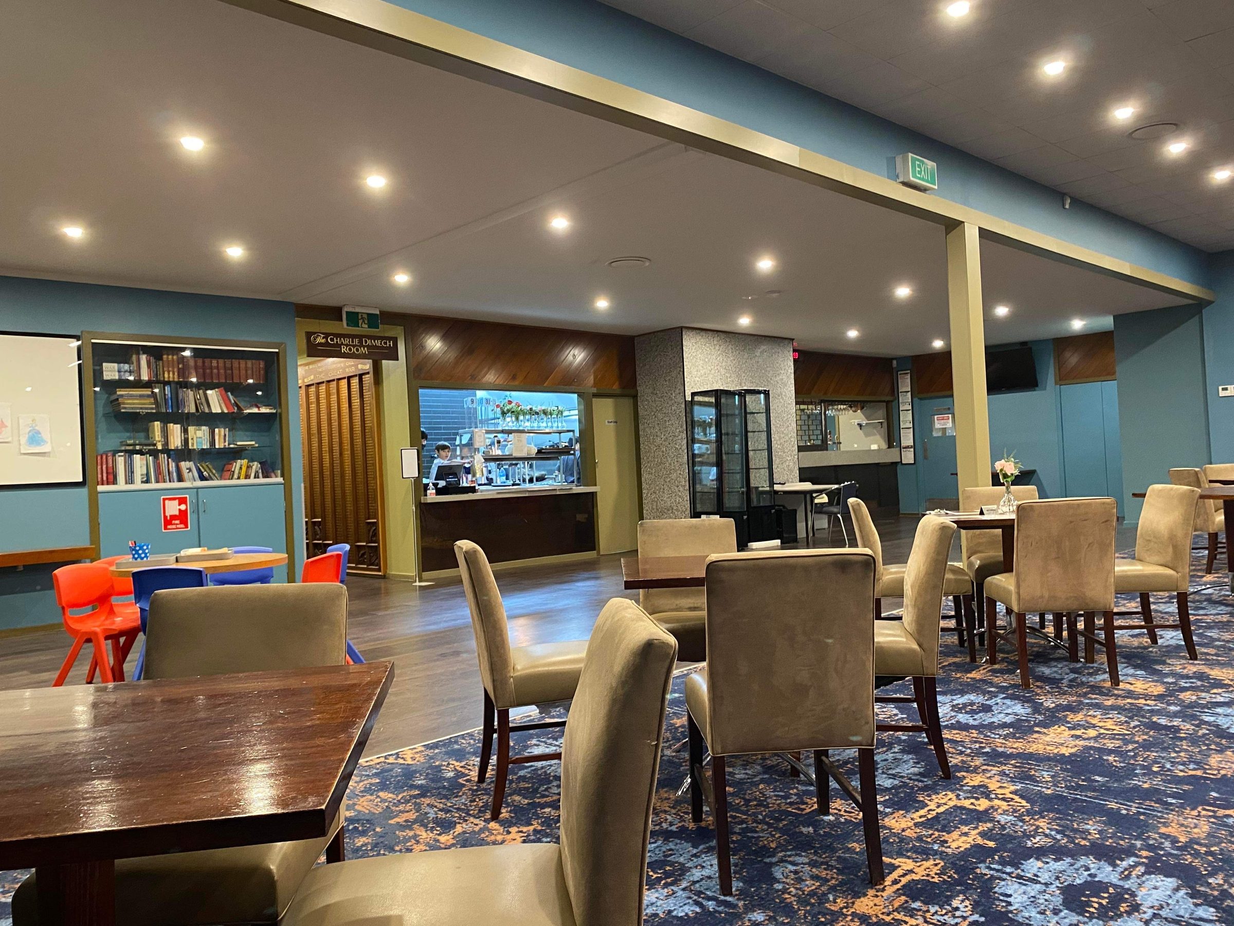 The club lounge and bar