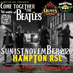 Come Together, the music of The Beatles, Sunday 1 November