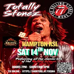 Totally Stonez, Saturday 14 November, show 8pm